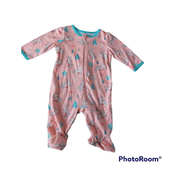 3/$30 3-Piece Member's Mark Girl's Graphic Bunny Print Sleep Pant Set - Picture 4 of 10